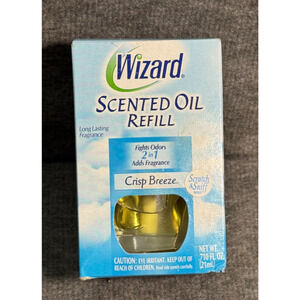 Vtg Wizard By Airwick Scented Oil Refill NEW Crisp Breeze Y2K New Old Stock
